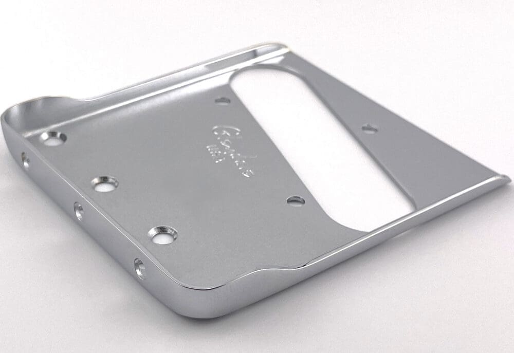 Blackguard double cut bridge -plate chrome plated